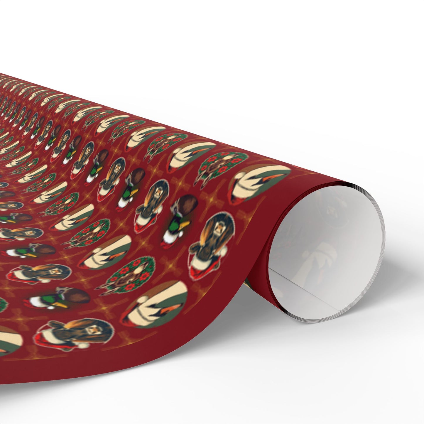 Festive Animal Wrapping Paper – Cow, Duck, Swan & Donkey Christmas Gift Wrap | Holiday Fine Art Paper - You're My Kind of Weird