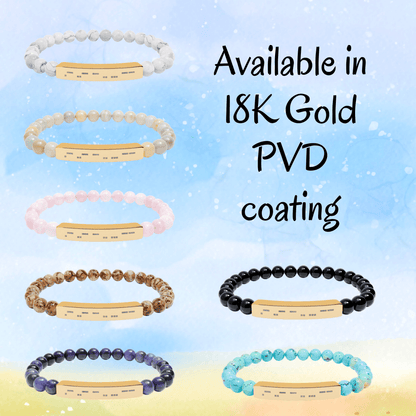 Autism Morse Code Bracelet | Minimalist Neurodiverse Jewelry | Natural Stone Beaded Bracelet - You're My Kind of Weird