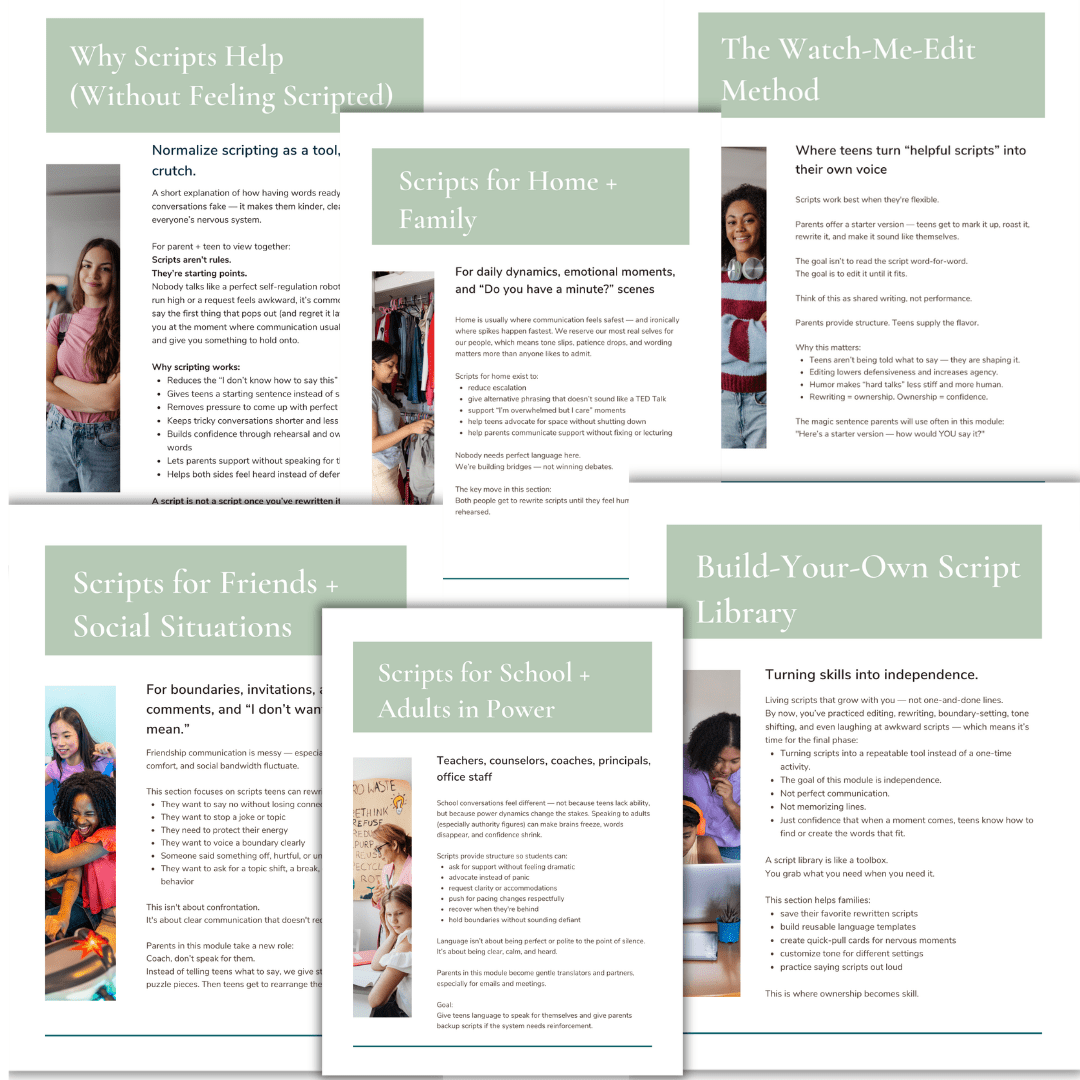 Parent - Teen Communication Scripts Workbook - You're My Kind of Weird