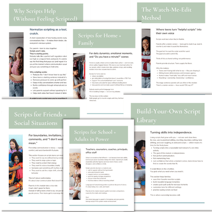 Parent - Teen Communication Scripts Workbook - You're My Kind of Weird