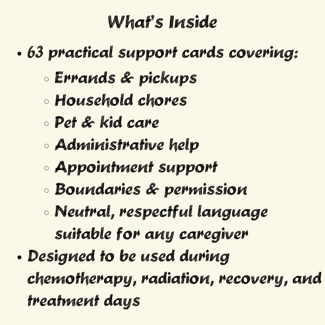 How You Can Help During Cancer Treatment. - You're My Kind of Weird