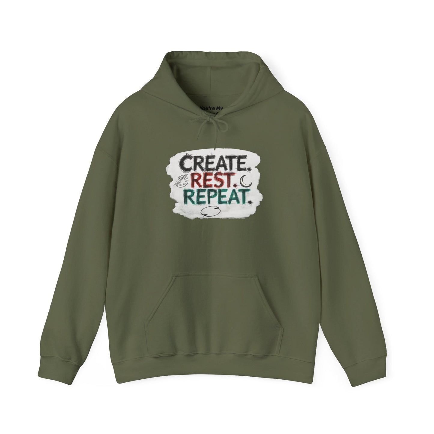 Create. Rest. Repeat. Hoodie | Cozy Kwanzaa & Mindful Sweatshirt - You're My Kind of Weird