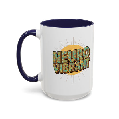 Neuro Vibrant Coffee Mug — Colorful Sunburst Accent Mug (15oz) - You're My Kind of Weird