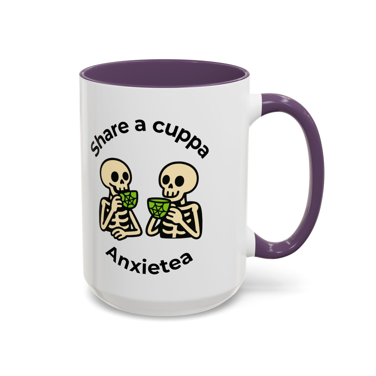 Share a Cuppa Anxietea Skeleton Mug - You're My Kind of Weird