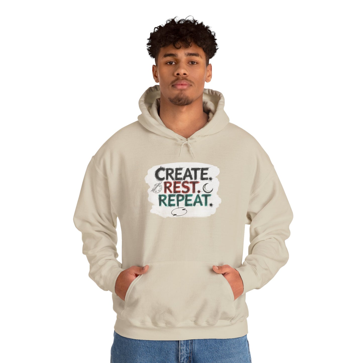 Create. Rest. Repeat. Hoodie | Cozy Kwanzaa & Mindful Sweatshirt - You're My Kind of Weird
