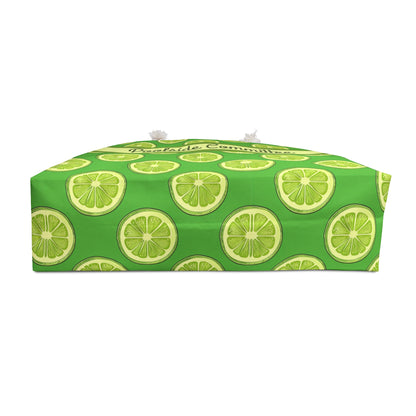Personalized Dopamine Bag: Lime Weekender Summer Beach Bag - You're My Kind of Weird