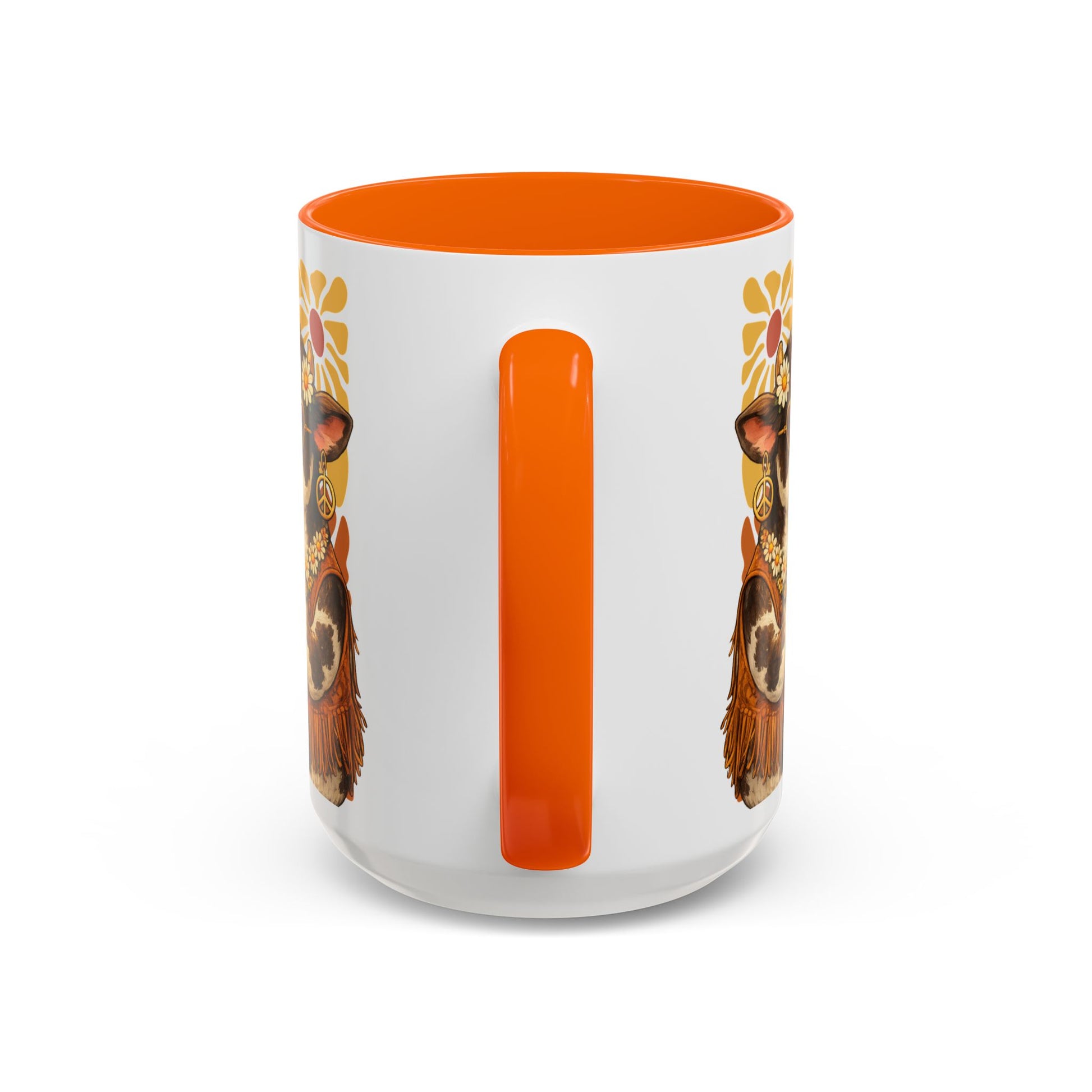 "Moo'd: Stabilized" Hippie Cow Accent Mug (15oz) - You're My Kind of Weird