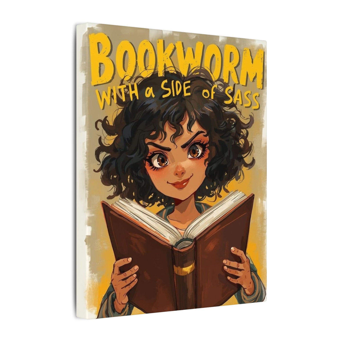 Bookworm Canvas Art | Reading Decor for Book Lovers, Wall Art for Kids, Unique Gift for Readers, Educational Wall Decor, Literary Gift
