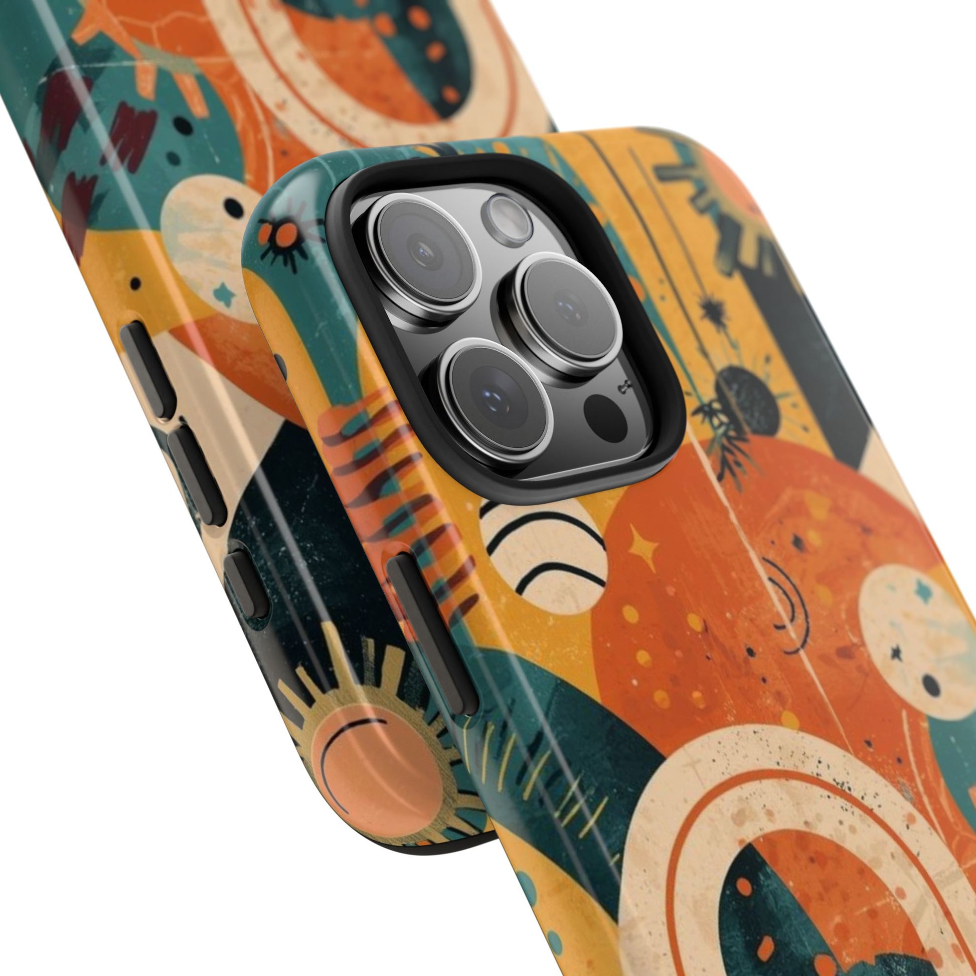Dopamine Abstract Retro Sun and Moon iPhone Case | Tough Phone Cases - You're My Kind of Weird