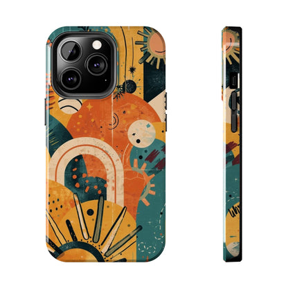 Dopamine Abstract Retro Sun and Moon iPhone Case | Tough Phone Cases - You're My Kind of Weird