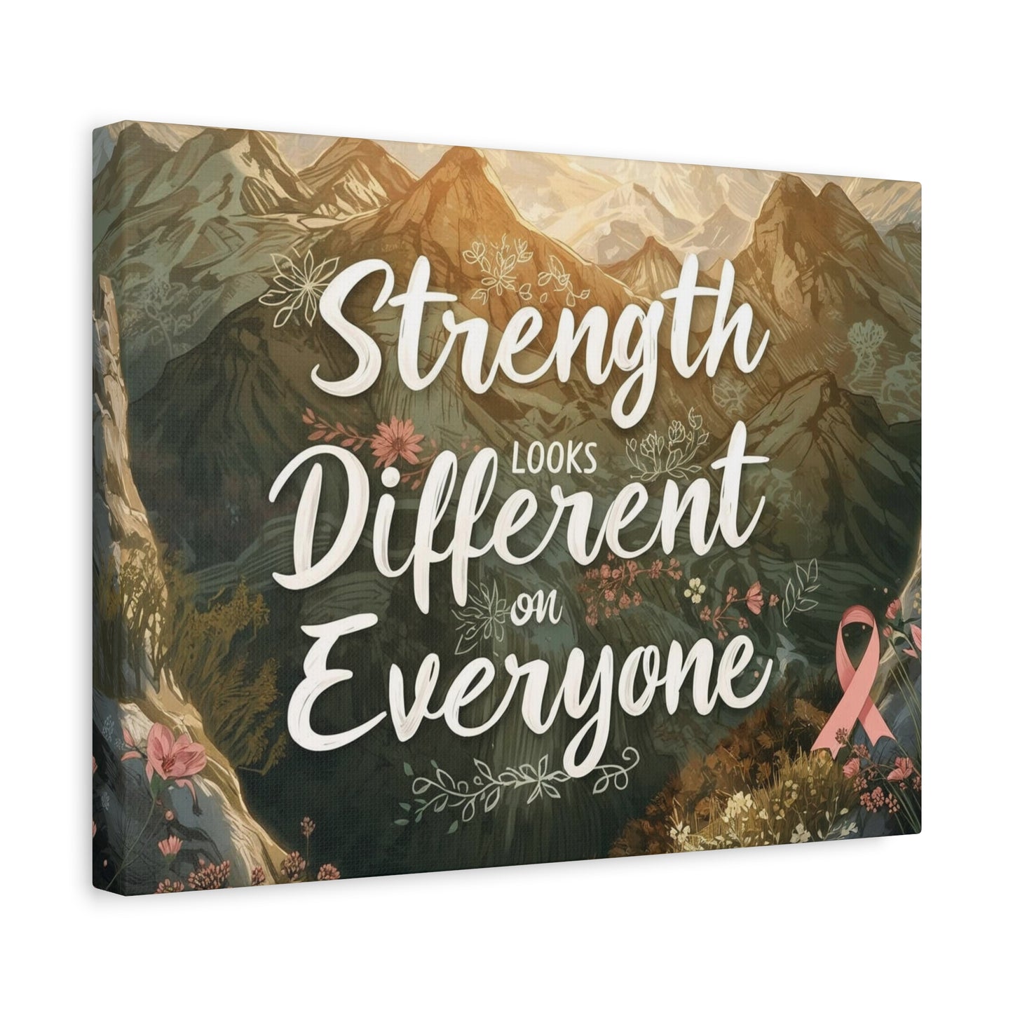 Strength Looks Different on Everyone Canvas Art Print, Motivational Wall Decor - You're My Kind of Weird Canvas