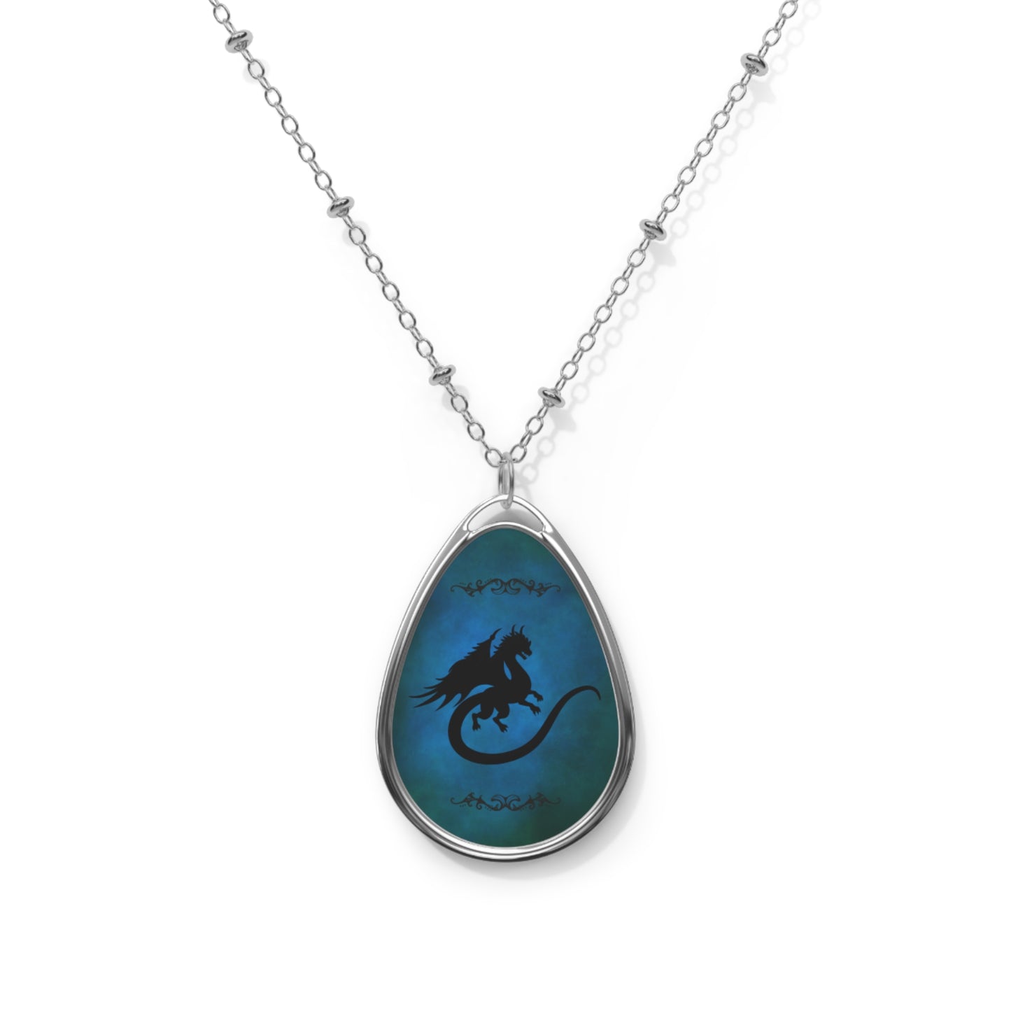 Dragon Necklace for Fantasy Lovers Teardrop Dragon Pendant - You're My Kind of Weird