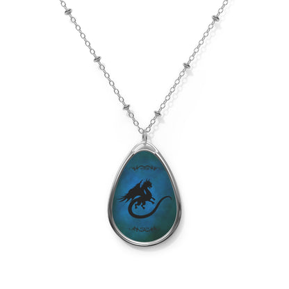 Dragon Necklace for Fantasy Lovers Teardrop Dragon Pendant - You're My Kind of Weird