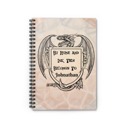 Dragon Crest Notebook Personalized Gothic Shield Spiral Notebook - You're My Kind of Weird
