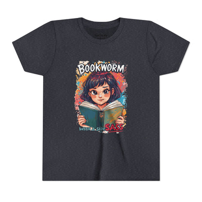 Kids Bookworm Sass Tee, Fun T-Shirt for Young Readers, Gift for Book Lovers, Back to School Apparel, Cute Kid's Graphic Tee