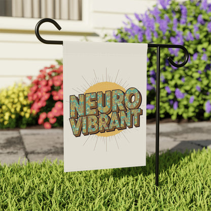 Garden Flag — "Neuro Vibrant" Retro Sun Decorative Banner - You're My Kind of Weird