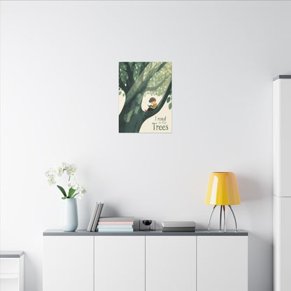 I read in the Trees Canvas Art | Reading Decor for Book Lovers, Wall Art for Kids, Unique Gift for Readers, Educational Wall Decor, Literary Gift - You're My Kind of Weird