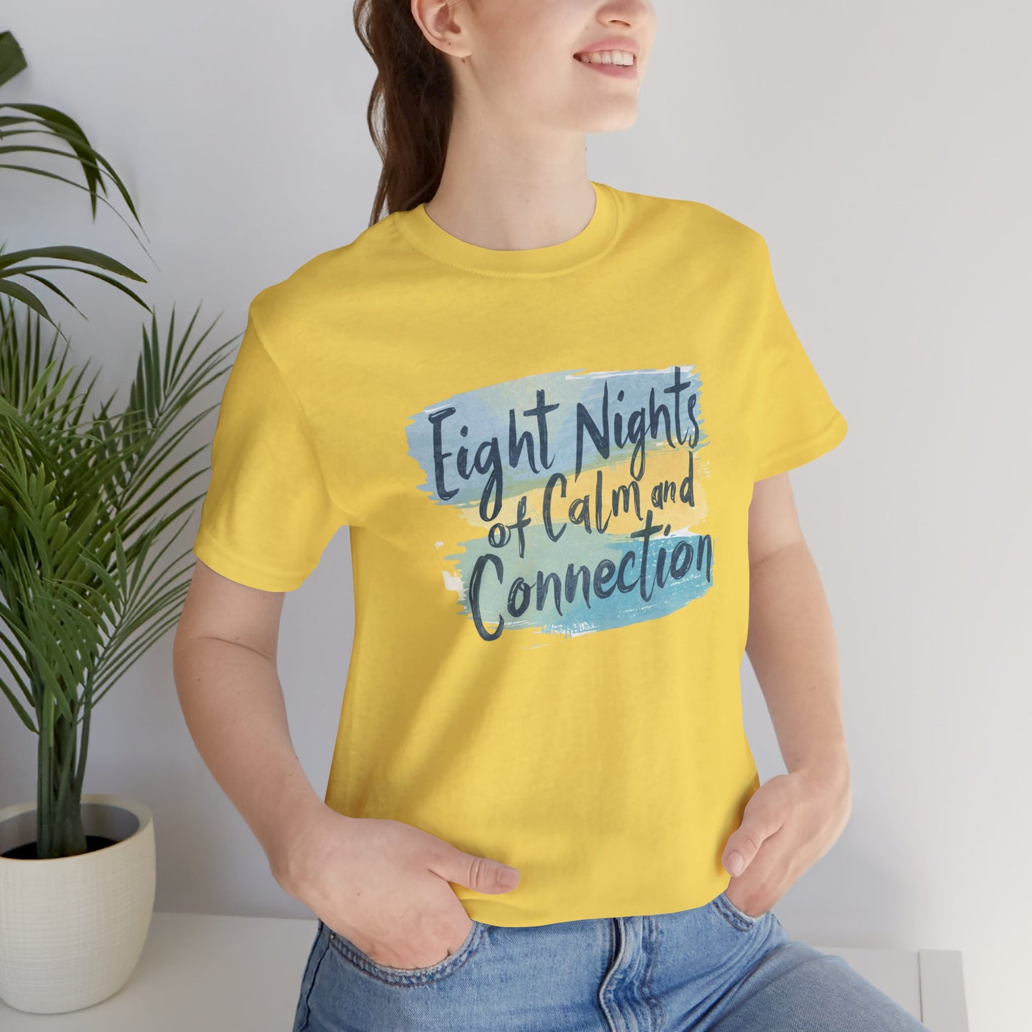 Eight Nights of Calm and Connection Hanukkah Shirt | Mindful Holiday Tee | Jewish Festival of Lights Shirt - You're My Kind of Weird