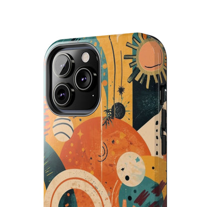 Dopamine Abstract Retro Sun and Moon iPhone Case | Tough Phone Cases - You're My Kind of Weird
