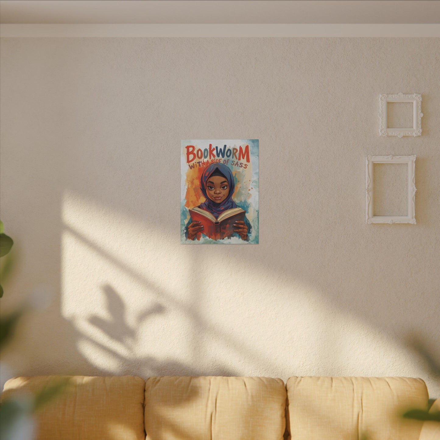 Bookworm Canvas Art | Reading Decor for Book Lovers, Wall Art for Kids, Unique Gift for Readers, Educational Wall Decor, Literary Gift