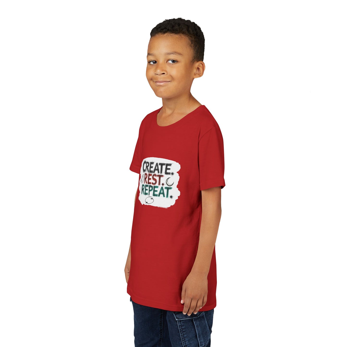 Create. Rest. Repeat. Kids Kwanzaa Shirt | Youth Creativity Tee | Uplifting Holiday Gift for Young Dreamers - You're My Kind of Weird