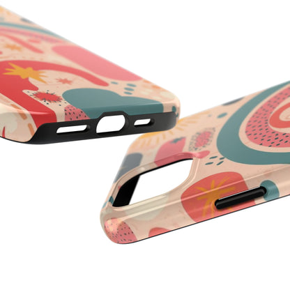 Dopamine Blast Retro Rainbow Pattern i - Phone Case | Abstract Boho Sun Design - You're My Kind of Weird