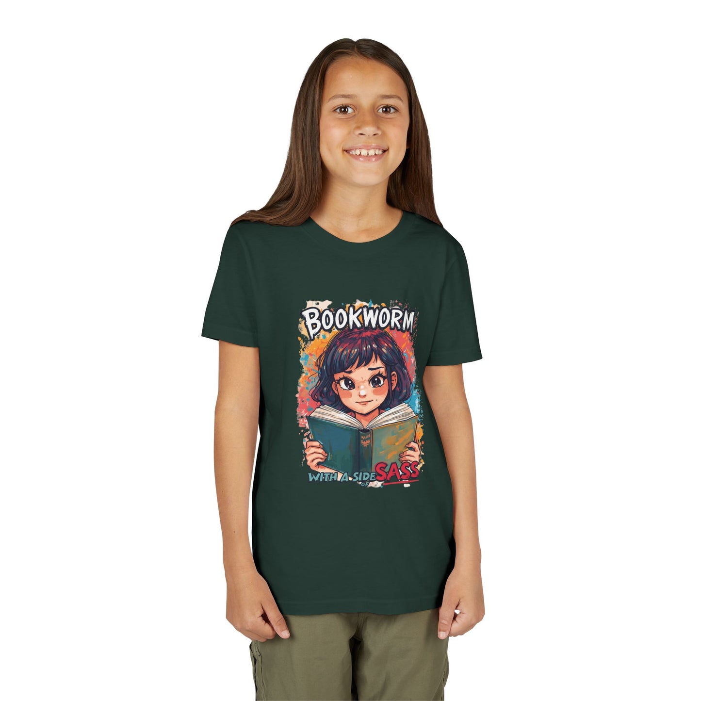 Kids Bookworm Sass Tee, Fun T-Shirt for Young Readers, Gift for Book Lovers, Back to School Apparel, Cute Kid's Graphic Tee
