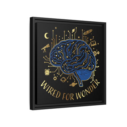 Framed Matte Canvas - "Wired for Wonder" Brain Art - You're My Kind of Weird