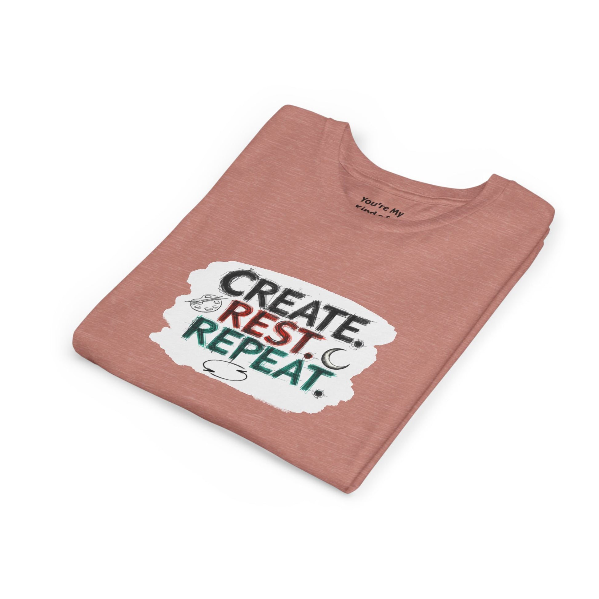 Create. Rest. Repeat. Kids Kwanzaa Shirt | Youth Creativity Tee | Uplifting Holiday Gift for Young Dreamers - You're My Kind of Weird