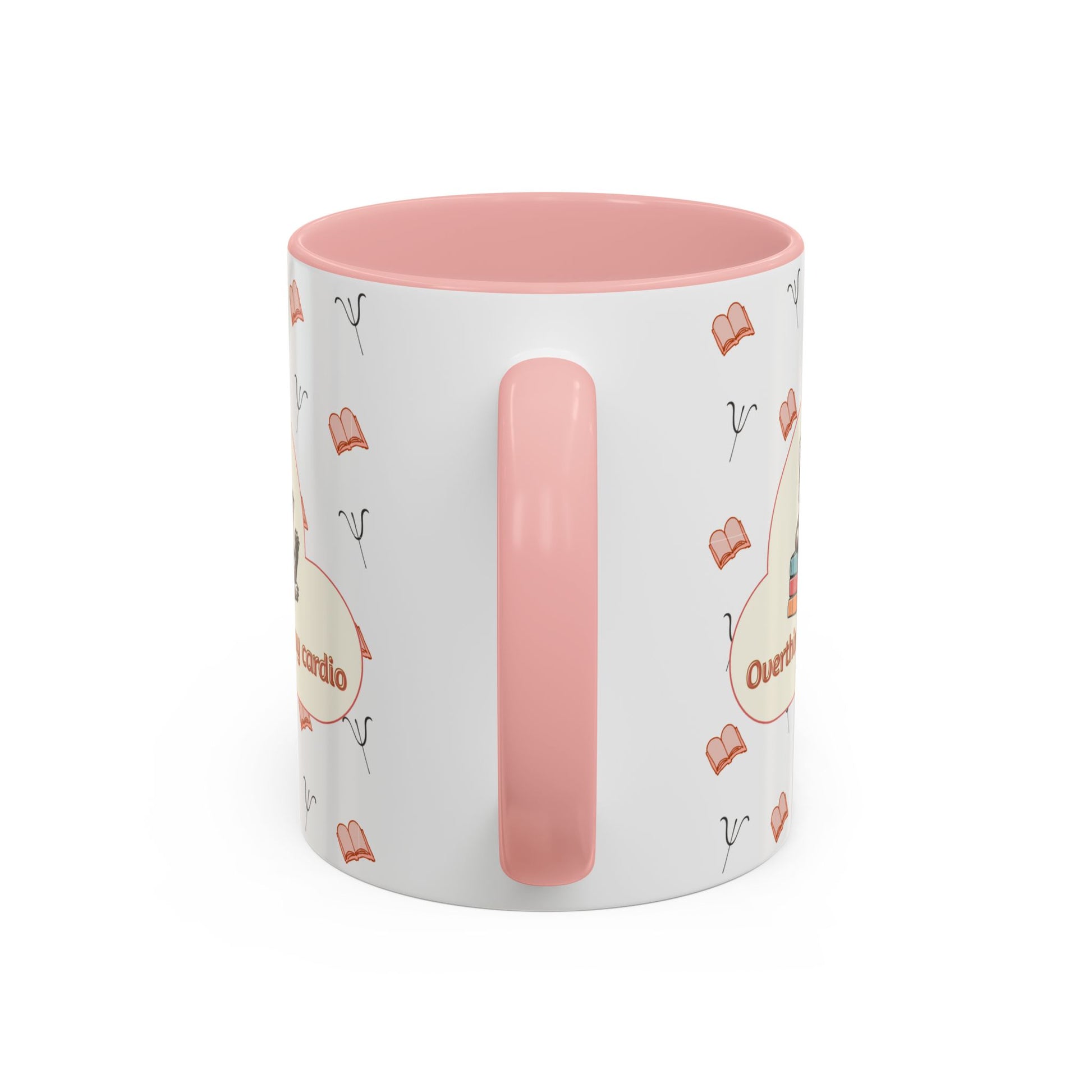 Overthinking Is My Cardio Coffee Mug — Cute Raccoon Reading Accent Mug - You're My Kind of Weird