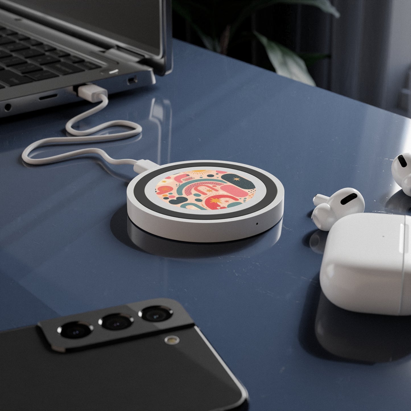 Dopamine Blast Abstract Retro Rainbow Wireless Charging Pad - You're My Kind of Weird
