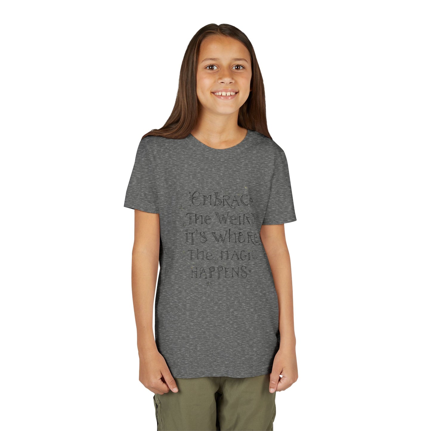 Embrace the Weird, It's Where the Magic Happens Tee - HyperFashion, Stylish Kids Shirt, Youth Fashion Top, Birthday Gift, Everyday Fun Wear
