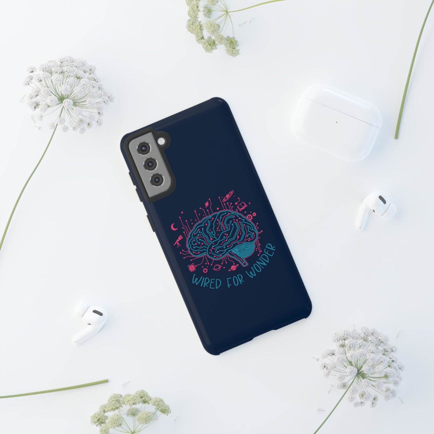 "Wired for Wonder" Brain Tech Design Samsung Galaxy Phone Case - You're My Kind of Weird