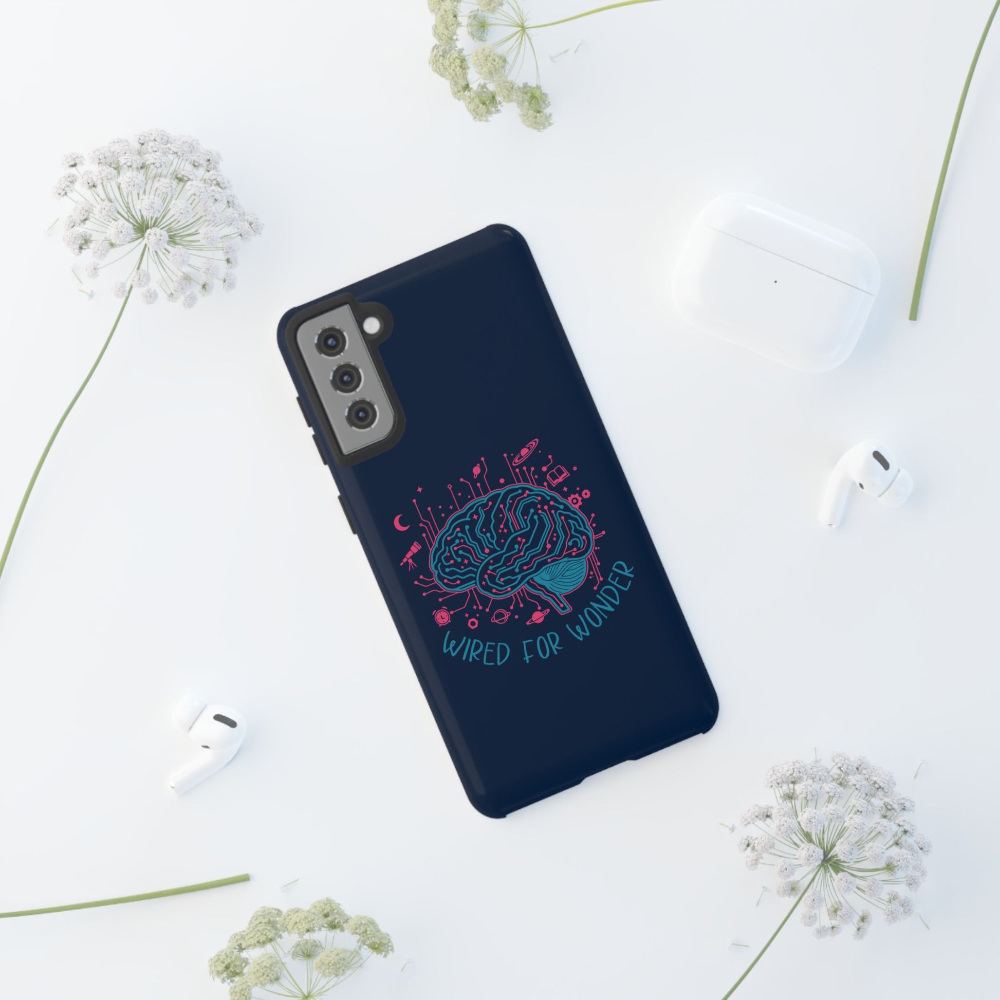 "Wired for Wonder" Brain Tech Design Samsung Galaxy Phone Case - You're My Kind of Weird