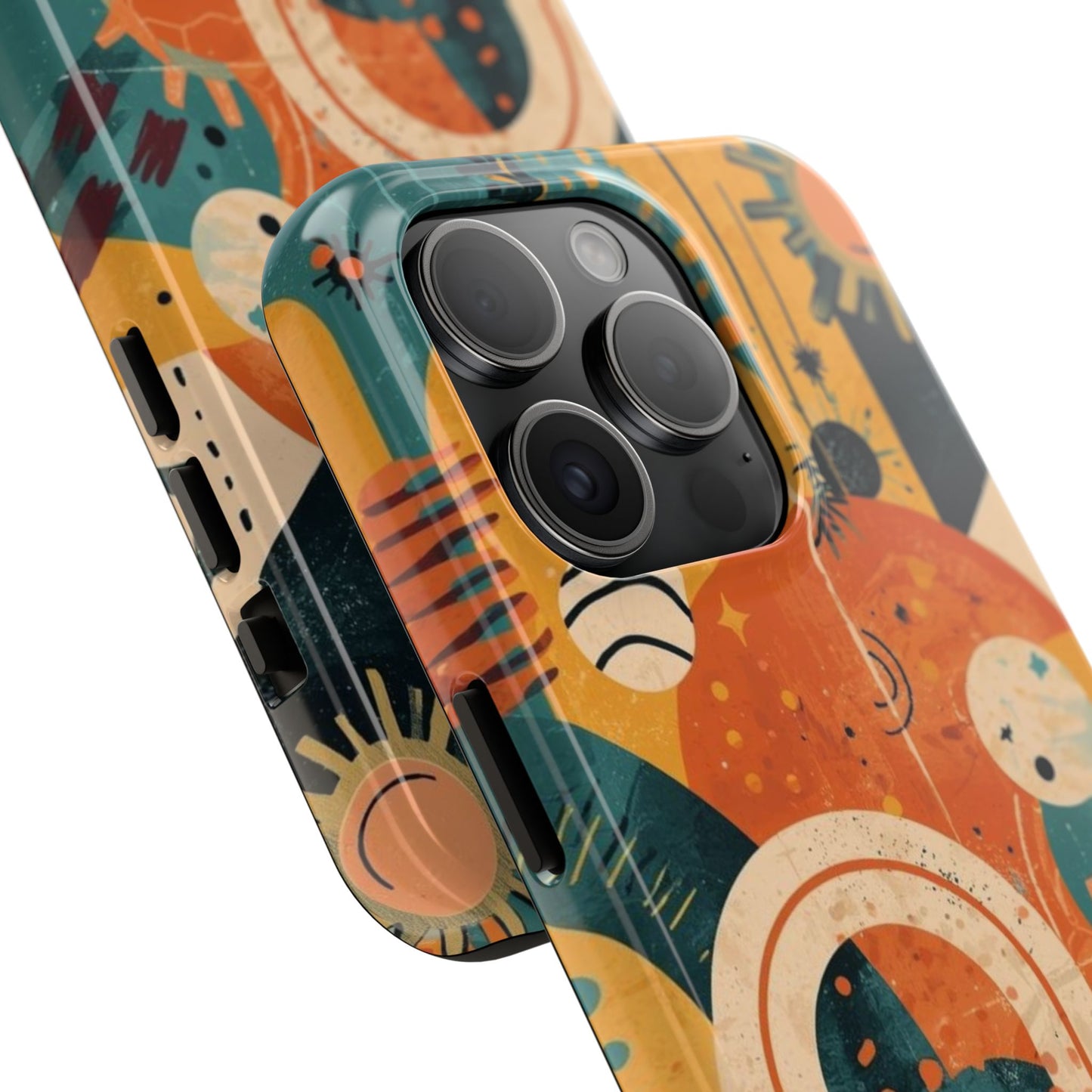 Dopamine Abstract Retro Sun and Moon iPhone Case | Tough Phone Cases - You're My Kind of Weird