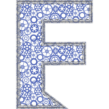 Freestanding Blue Gear Wooden Letters & Shapes - You're My Kind of Weird