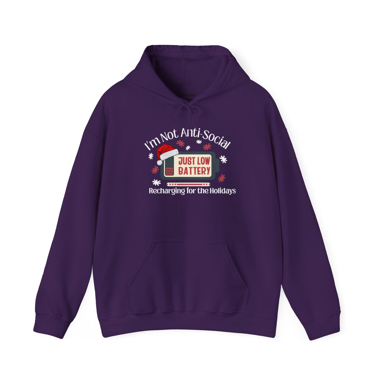 Low Social Battery Anti - Social Hoodie, Cozy Sweatshirt for Introverts - You're My Kind of Weird