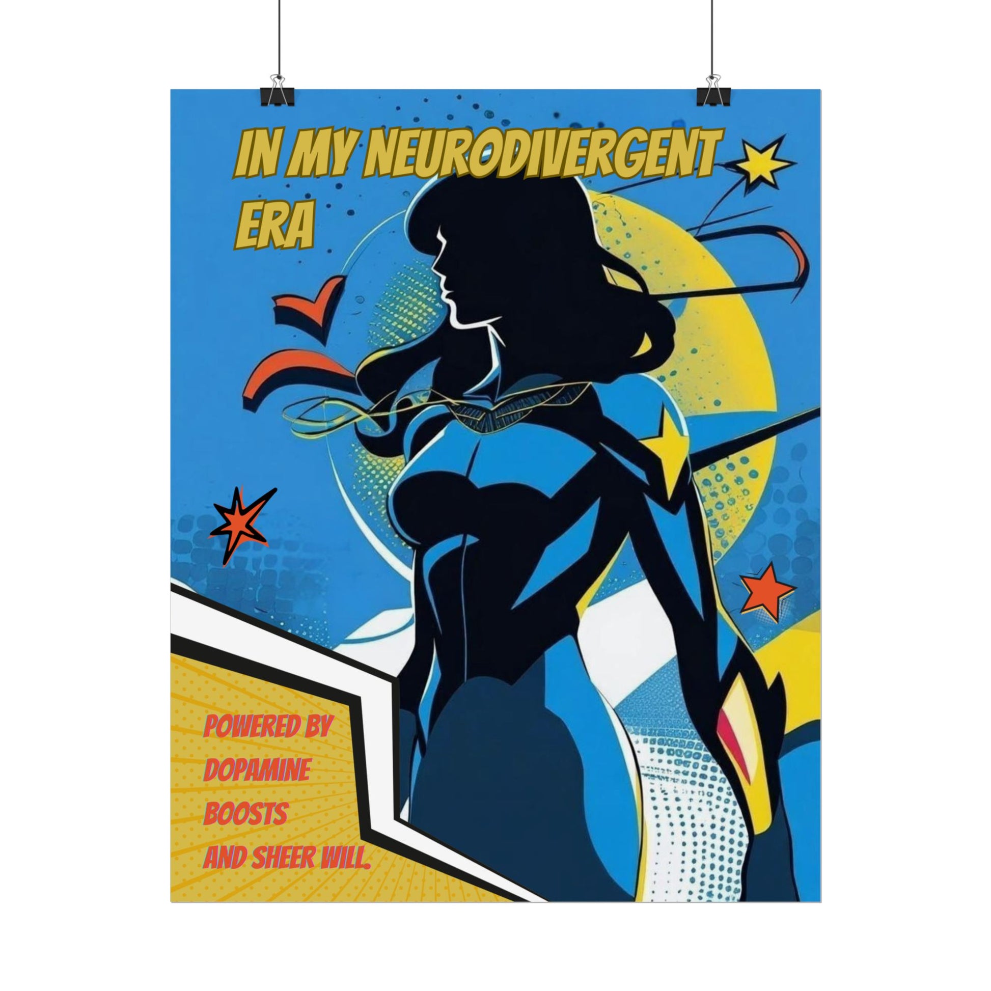In My Neurodivergent Era Poster – ADHD Superhero Retro Comic Art Print - You're My Kind of Weird
