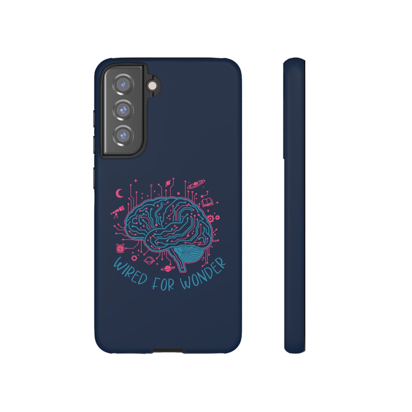 "Wired for Wonder" Brain Tech Design Samsung Galaxy Phone Case - You're My Kind of Weird