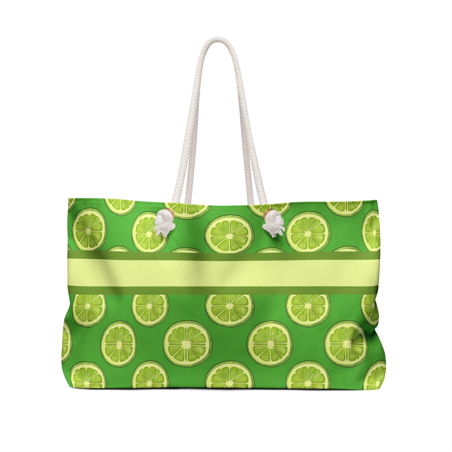 Personalized Dopamine Bag: Lime Weekender Summer Beach Bag - You're My Kind of Weird