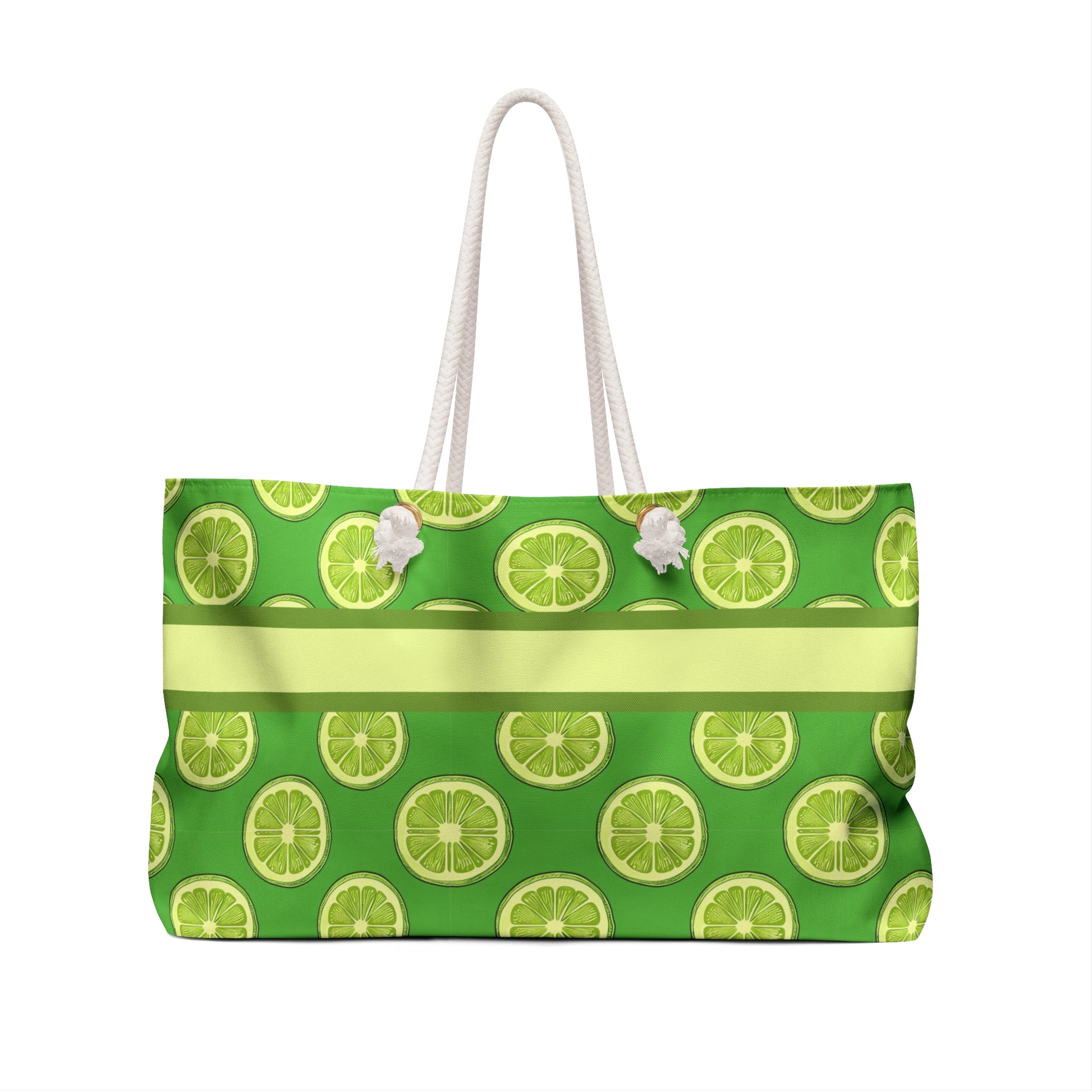 Personalized Dopamine Bag: Lime Weekender Summer Beach Bag - You're My Kind of Weird