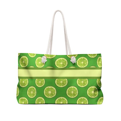Personalized Dopamine Bag: Lime Weekender Summer Beach Bag - You're My Kind of Weird