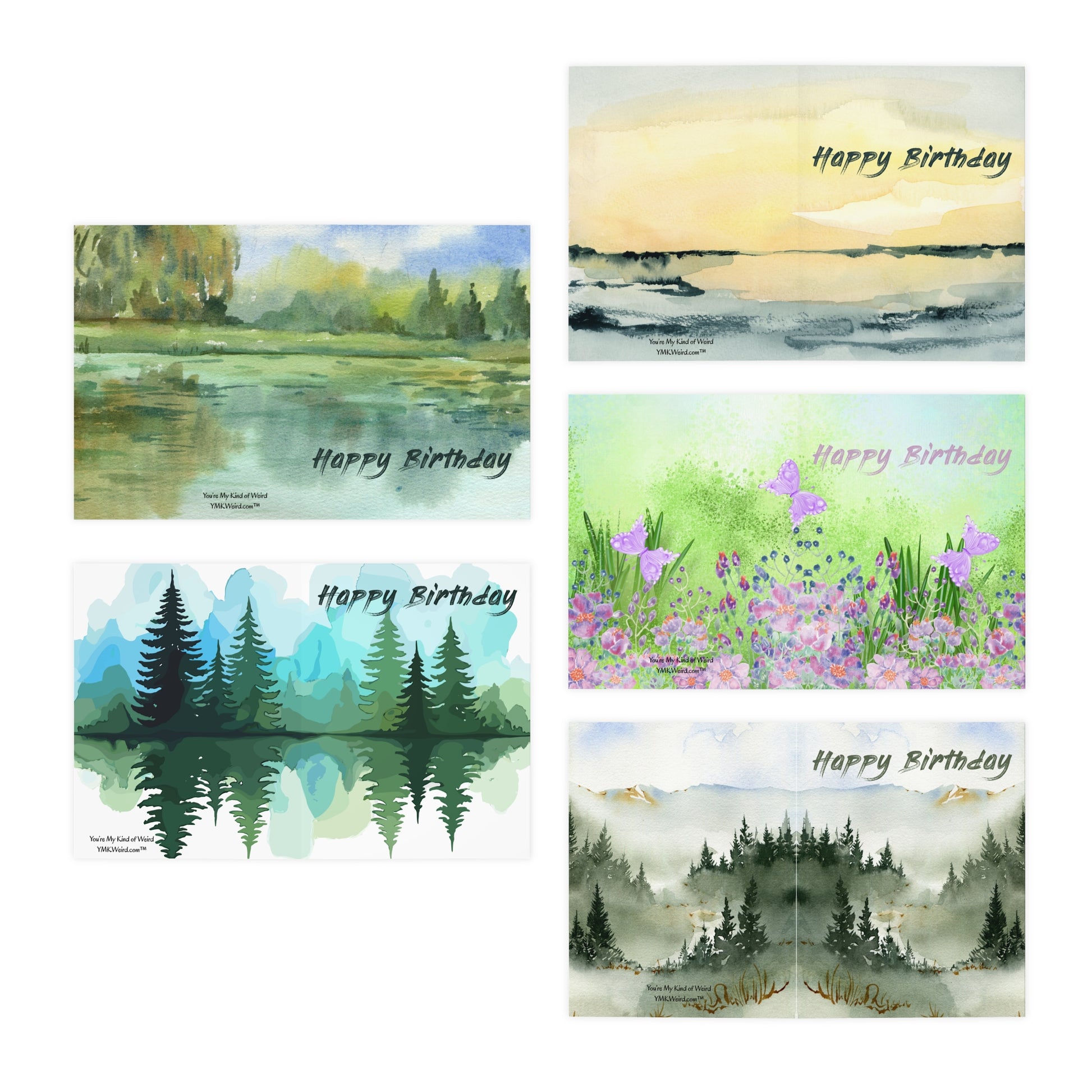 ADHD Funny Birthday Cards - 5 card set - Late On Purpose (Sort Of) - You're My Kind of Weird