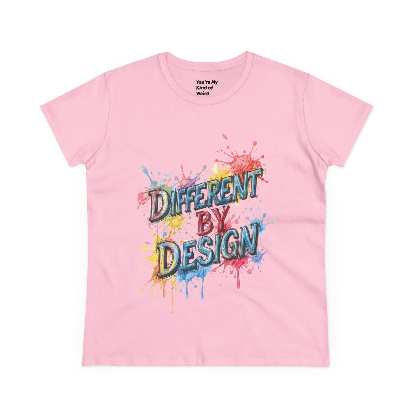 Differently Designed Women's Cotton Tee, Casual T-Shirt for Creative Souls, Statement Tee, Gift for Art Lovers, Unique Style Top
