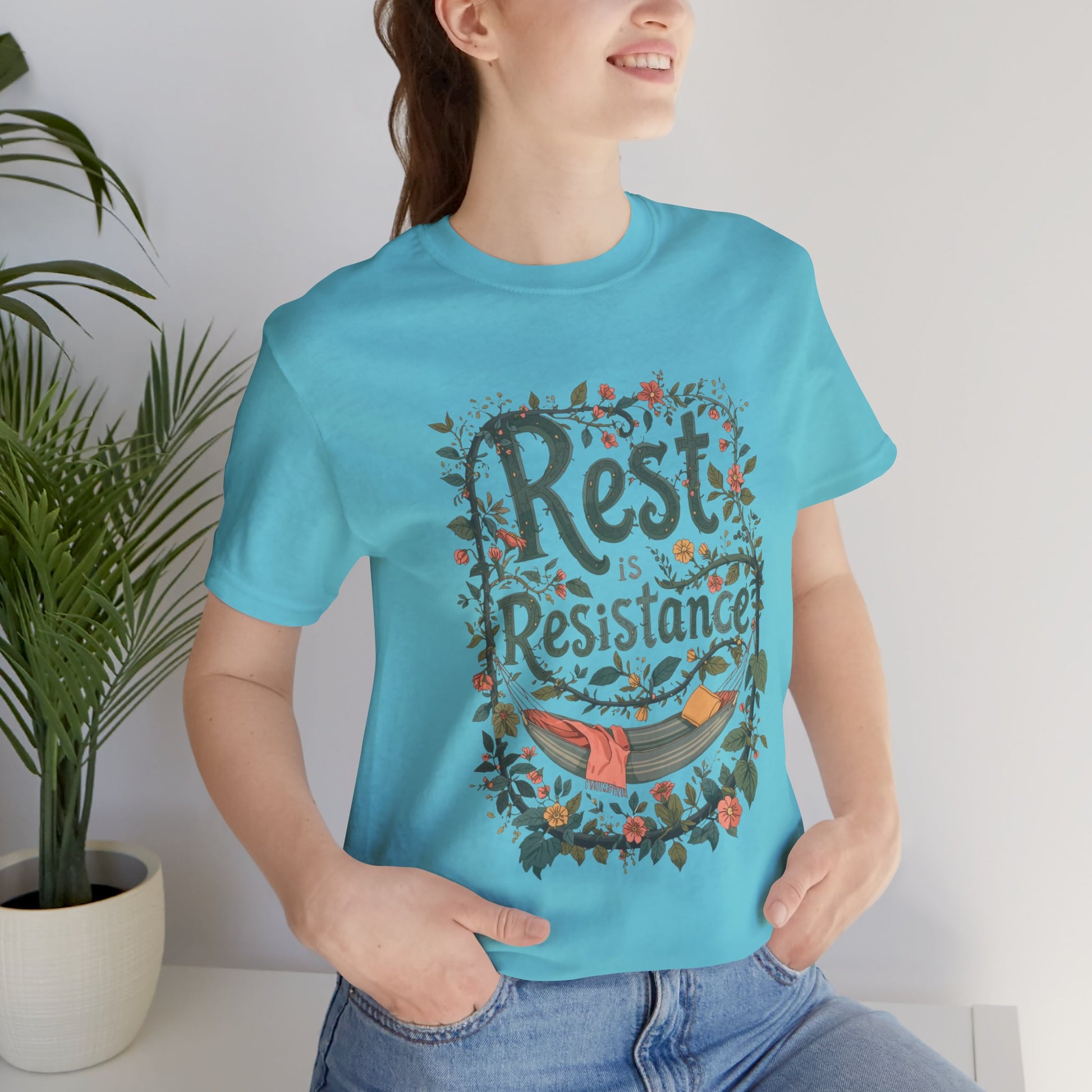 Rest is Resistance Tee, Motivational Shirt, Relaxation Apparel, Unisex Tee, Gift for Peace Lovers - You're My Kind of Weird