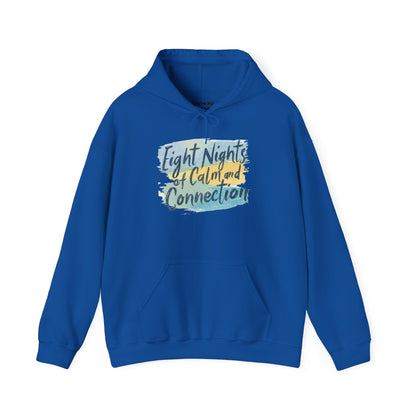 Eight Nights of Calm and Connection Hoodie | Cozy Hanukkah Sweatshirt - You're My Kind of Weird