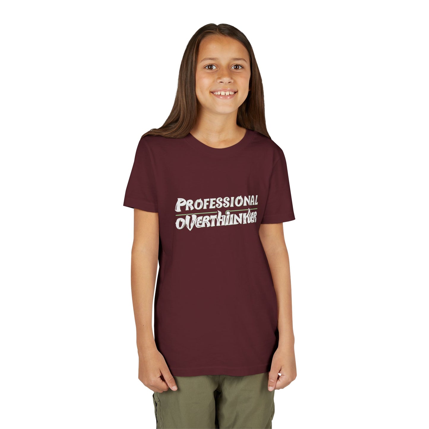 Professional Overthinker Kids T-Shirt – Soft Youth Tee for Creative Thinkers - You're My Kind of Weird