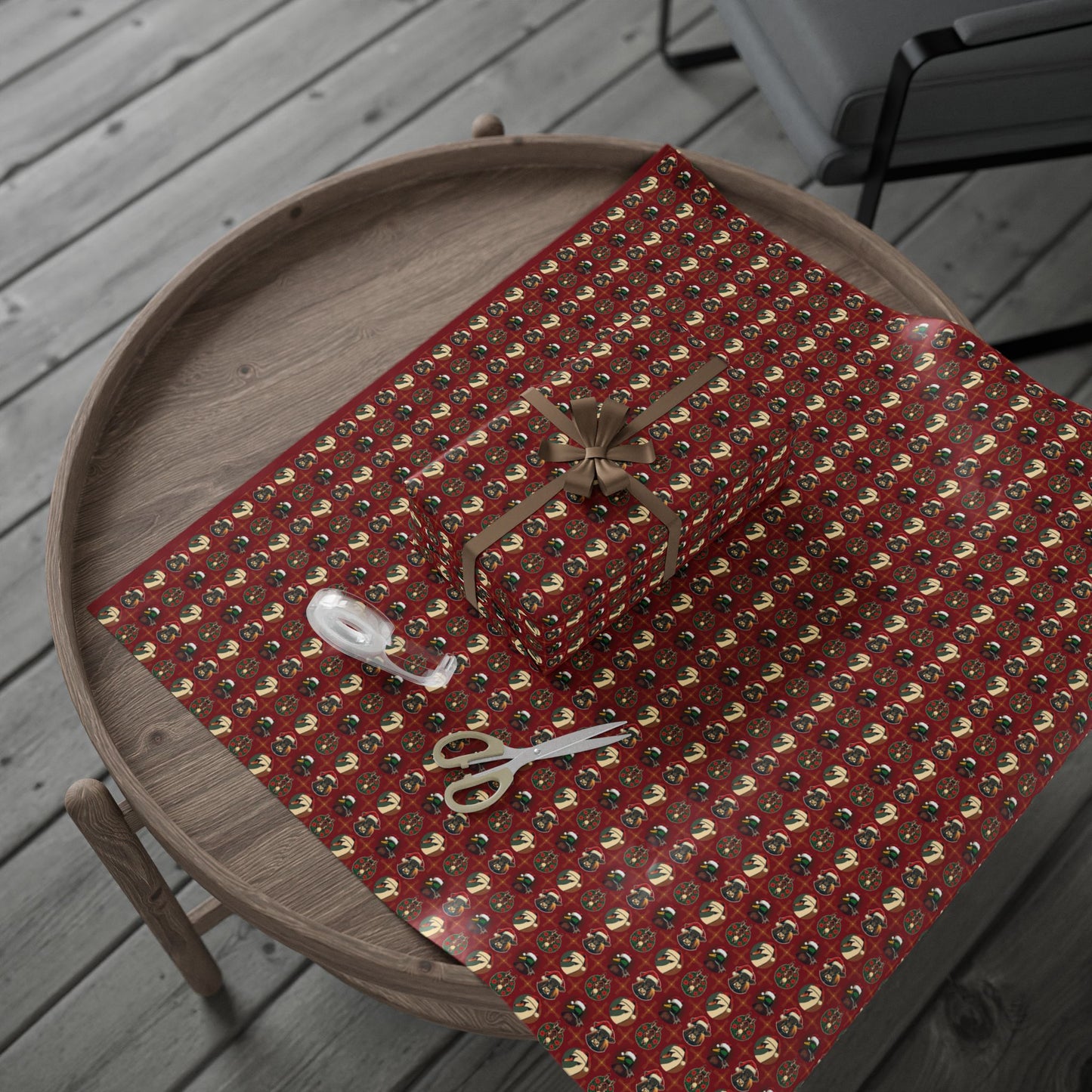 Festive Animal Wrapping Paper – Cow, Duck, Swan & Donkey Christmas Gift Wrap | Holiday Fine Art Paper - You're My Kind of Weird