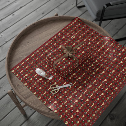 Festive Animal Wrapping Paper – Cow, Duck, Swan & Donkey Christmas Gift Wrap | Holiday Fine Art Paper - You're My Kind of Weird