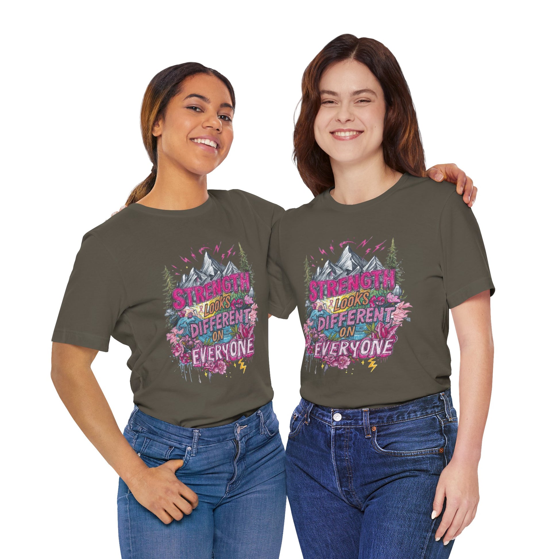 Strength Looks Different Mountainscape Unisex Shirt - You're My Kind of Weird T-Shirt